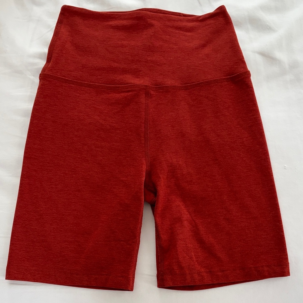 Beyond Yoga Space Dye Women's Burnt Orange High-Waisted Shorts